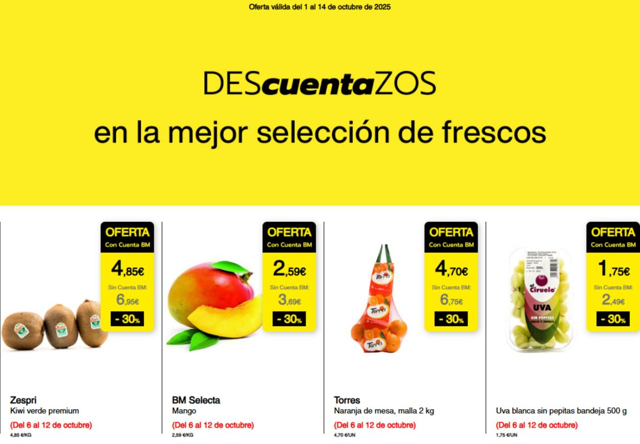 Folleto BM Supermercados - BMSupermercados 1 oct., 2025 - 14 oct., 2025